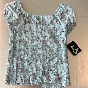 Smocked flower top